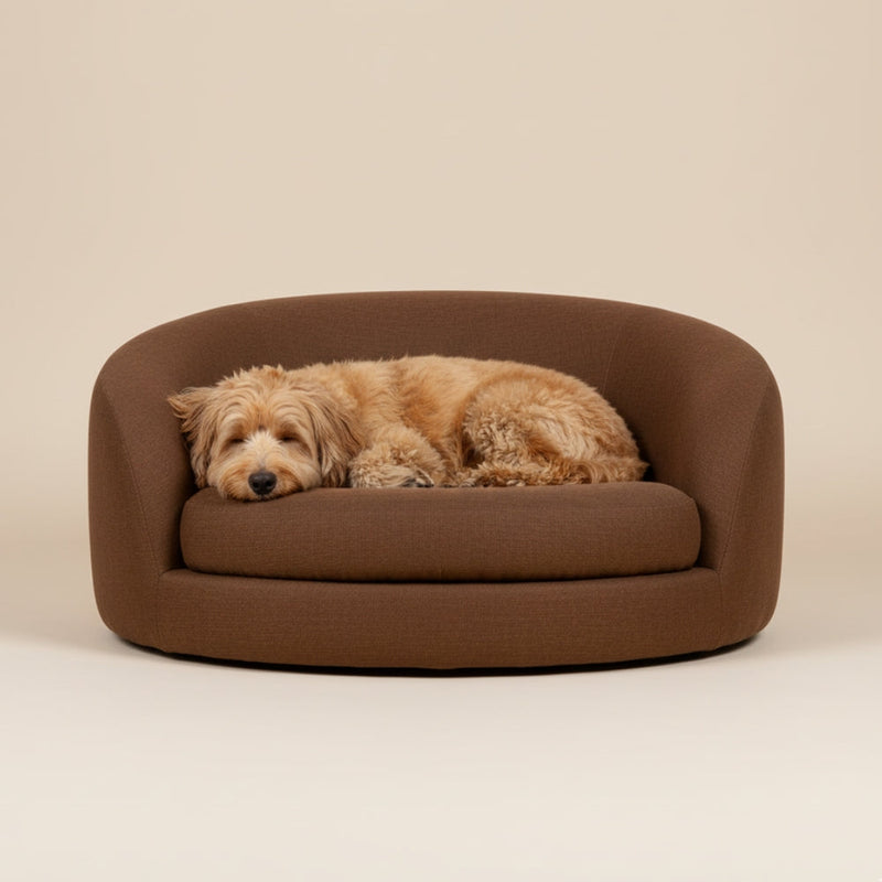 panier pour chien marron
