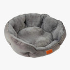 Panier pour Chien Rond Gris avec Rebord