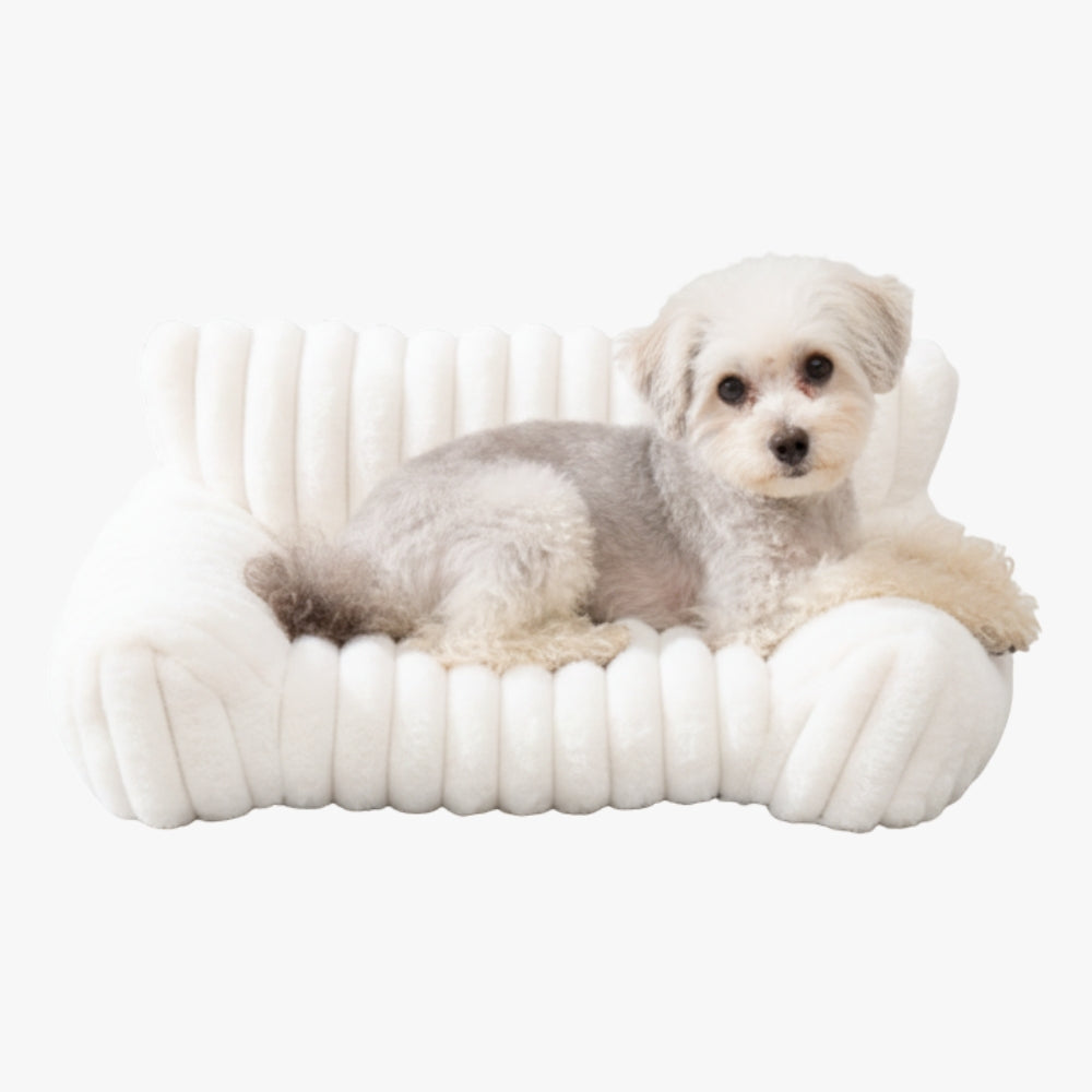 canape-pour-chien-blanc-moelleux