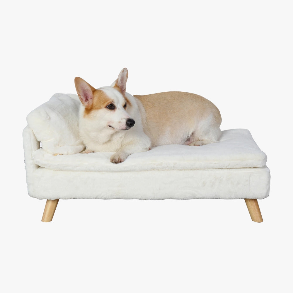 canape-pour-chien-design-blanc-front