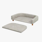 canape-pour-chien-gris-dessus-amovible