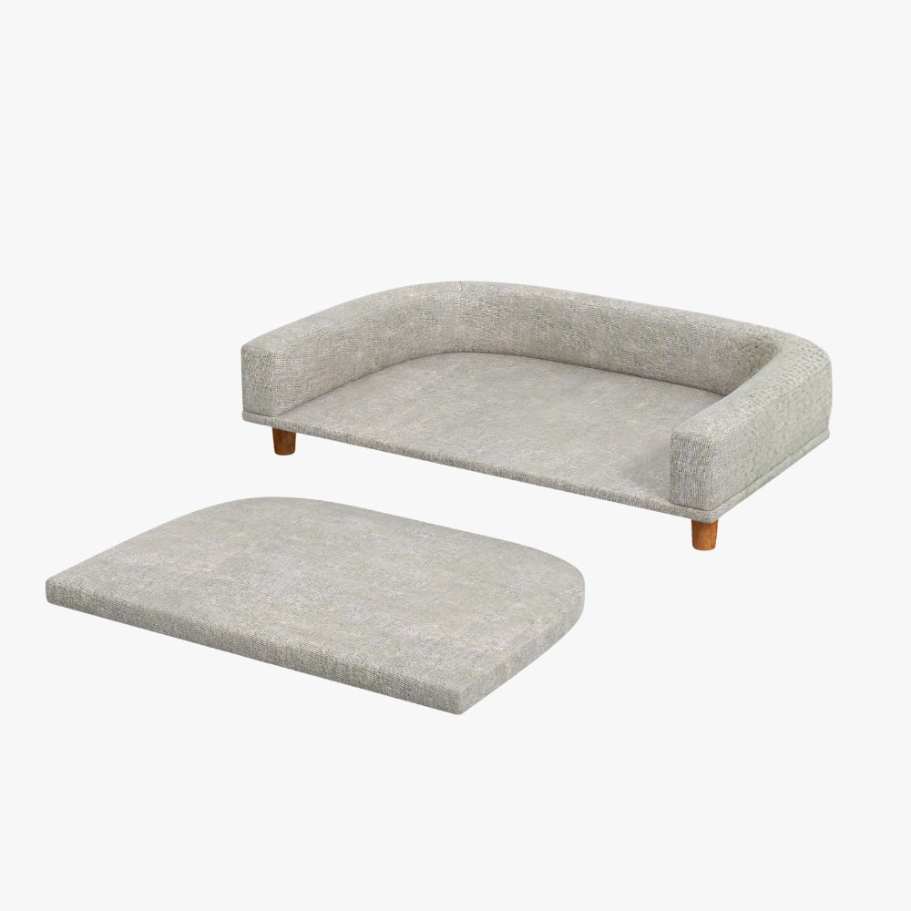 canape-pour-chien-gris-dessus-amovible