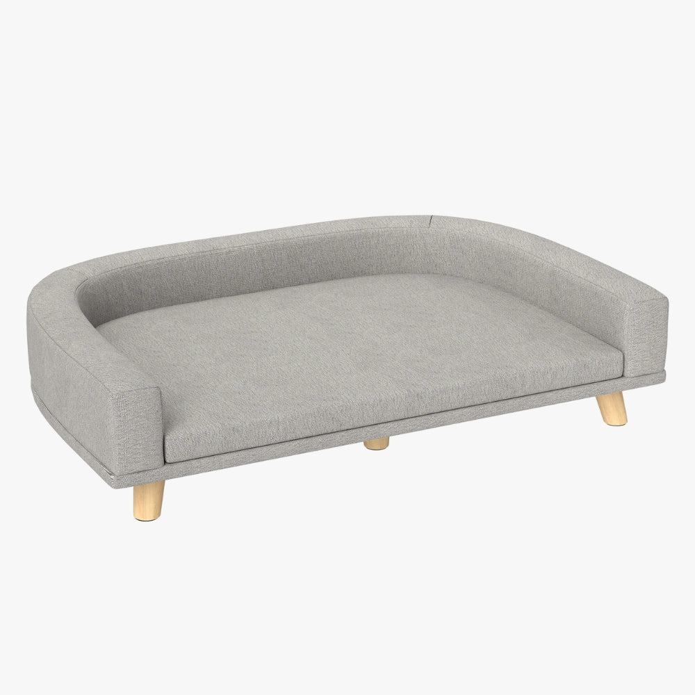 canape-pour-chien-gris-vide