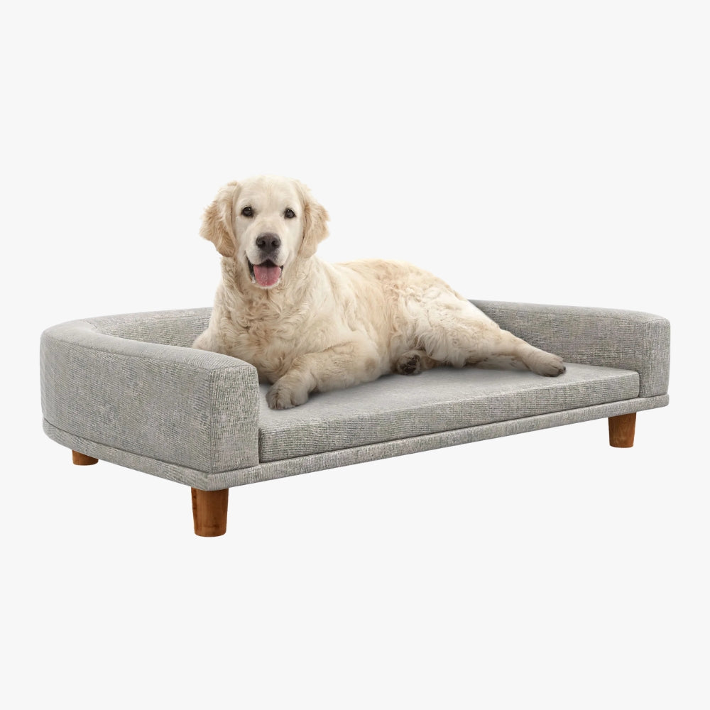 canape-pour-chien-gris