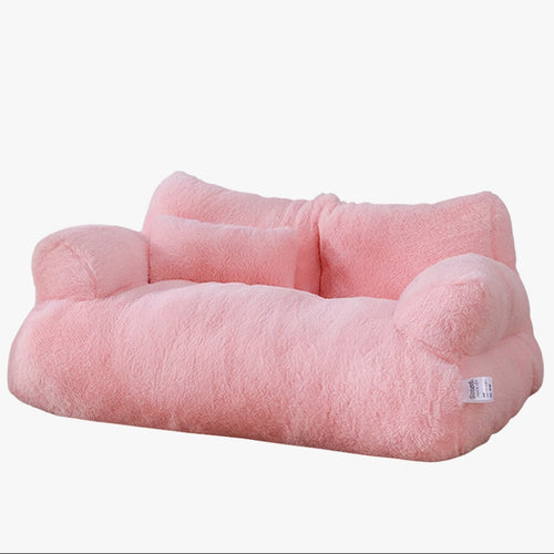 canape-pour-petit-chien-rose-vide