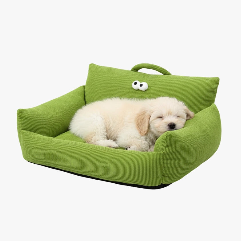 canape-pour-petit-chien-vert