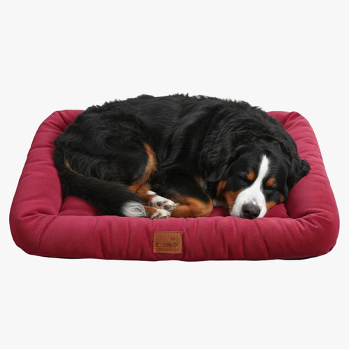 coussin-moelleux-pour-chien-dehoussable-rouge