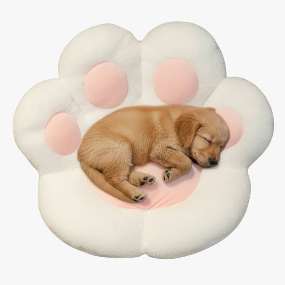 coussin-pour-chien-en-forme-de-patte-blanc