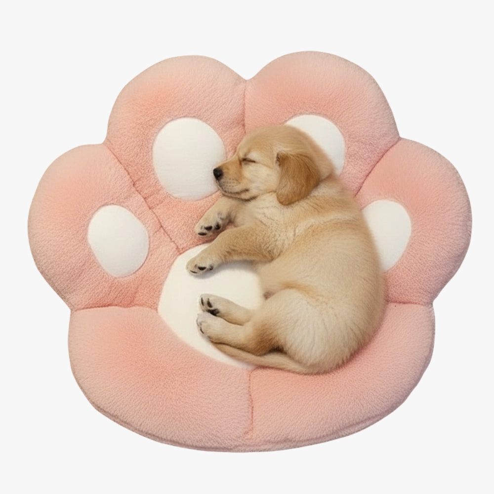 coussin-pour-chien-en-forme-de-patte-rose
