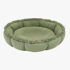 coussin-rond-pour-chien-vert-rebords