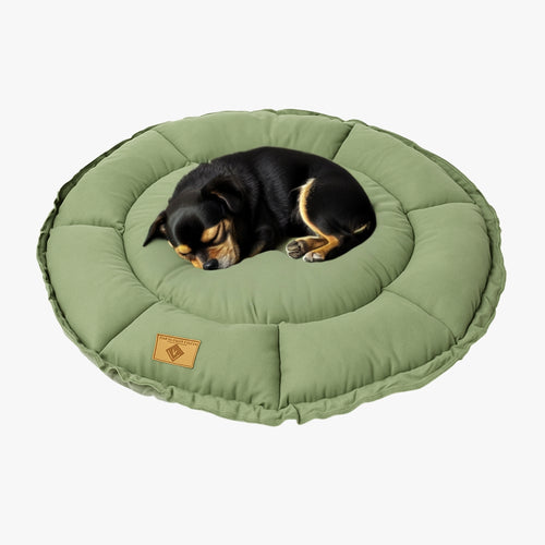 coussin-rond-pour-chien-vert