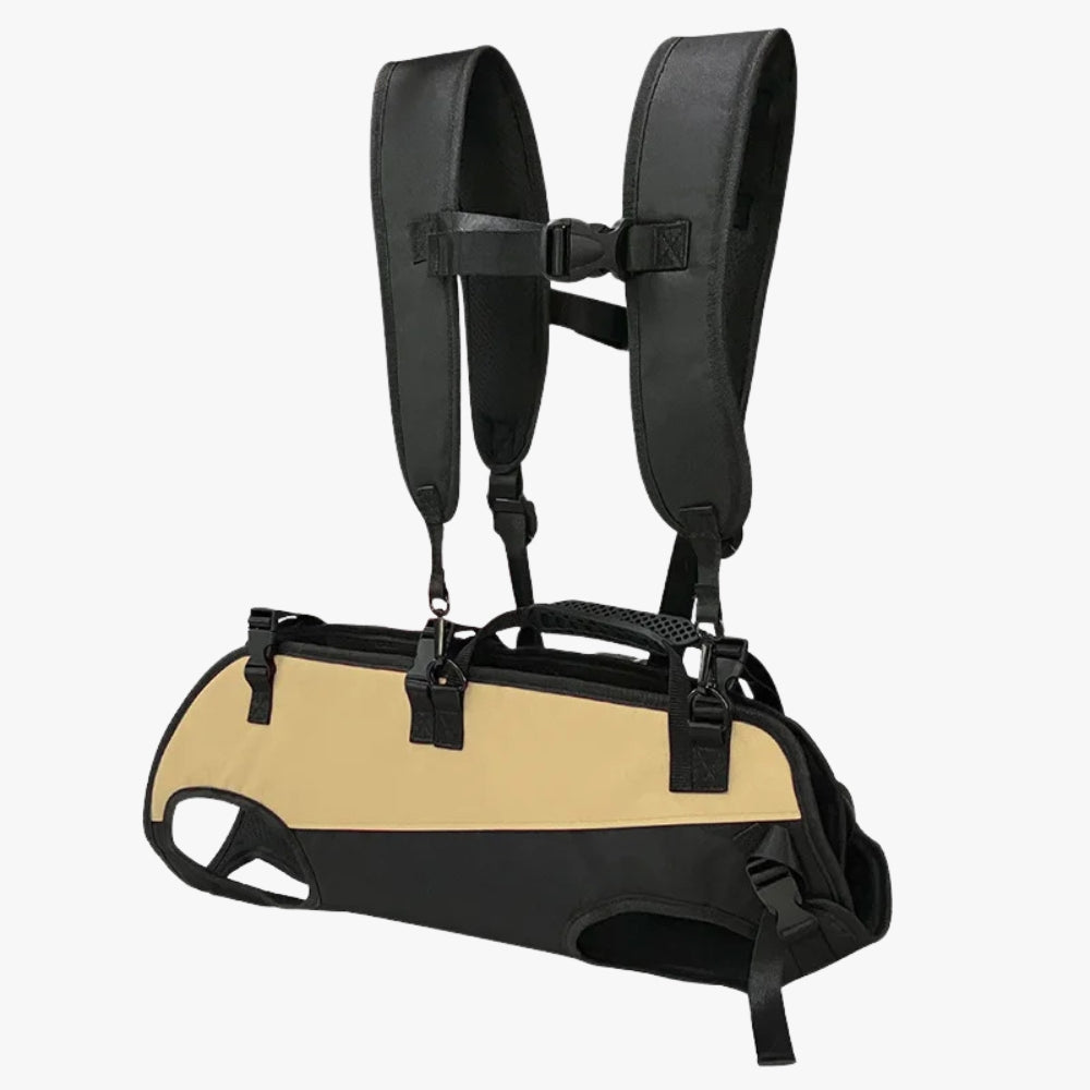 harnais-pour-chien-moto-beige