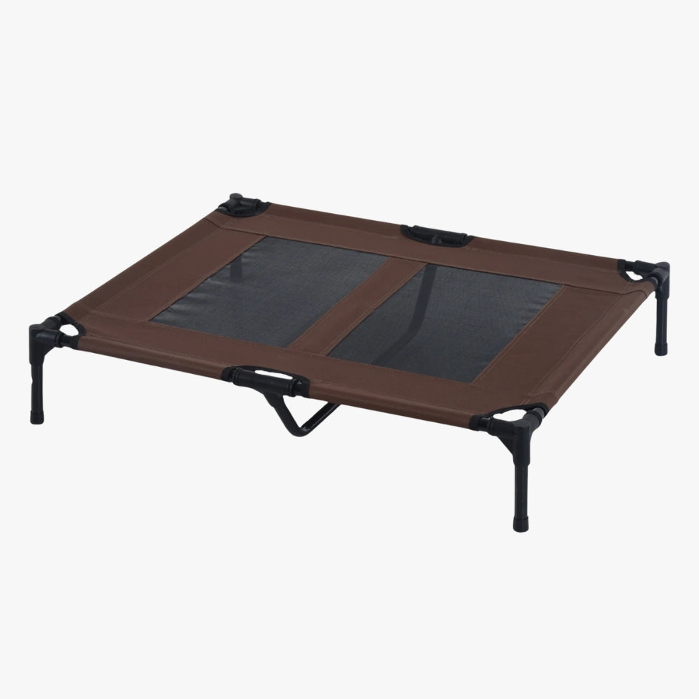 lit-de-camp-pour-chien-marron-dessus