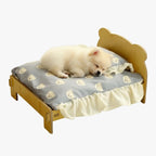 lit-en-bois-pour-petit-chien-bleu-chien