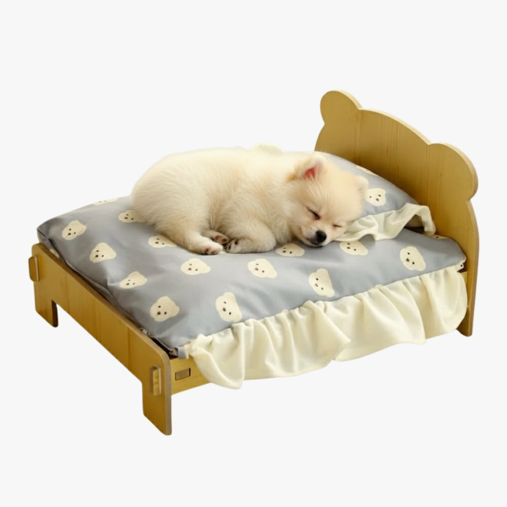 lit-en-bois-pour-petit-chien-bleu-chien