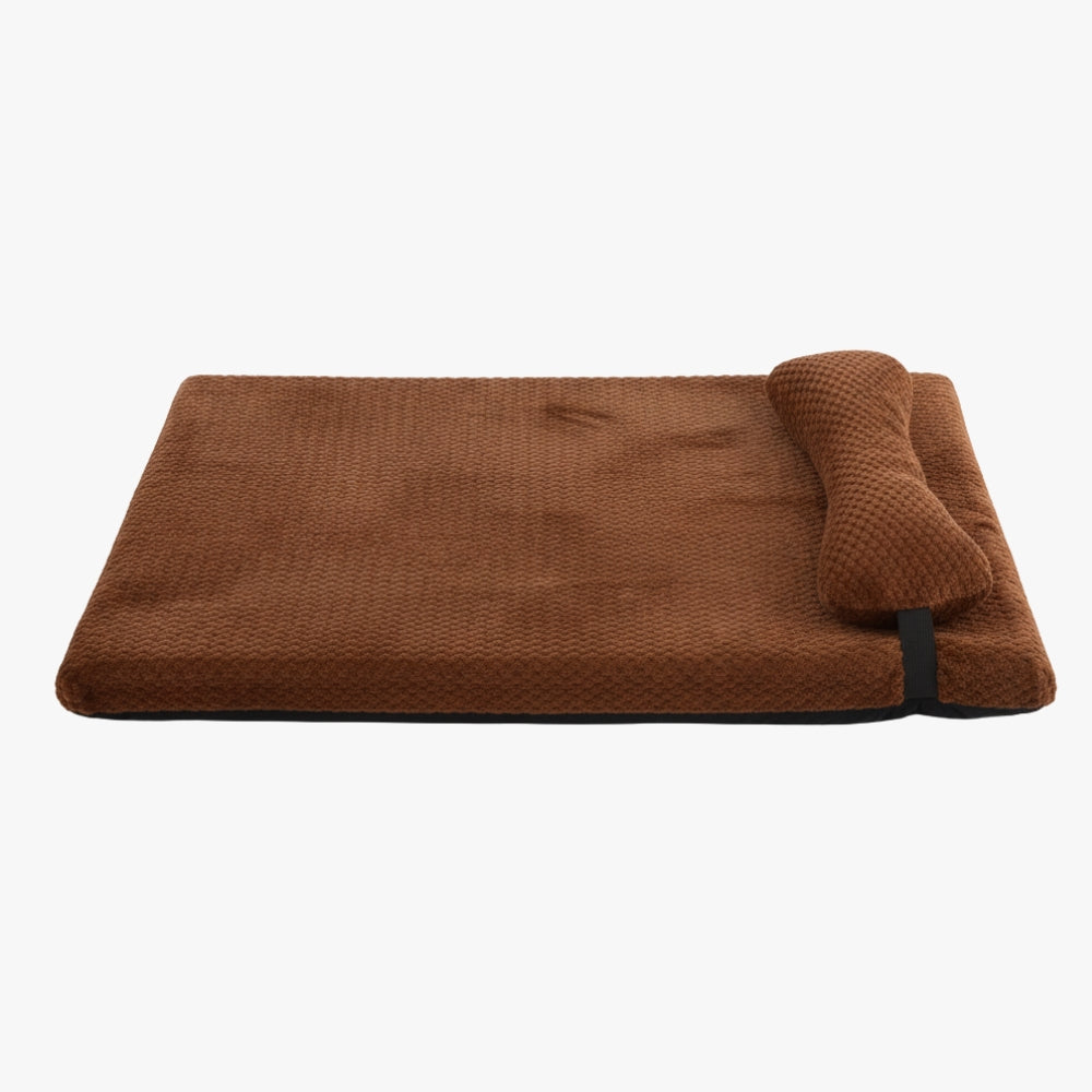lit-pour-chien-avec-coussin-marron-face
