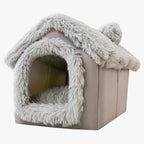 niche-en-fourrure-pour-chien-grise-angle