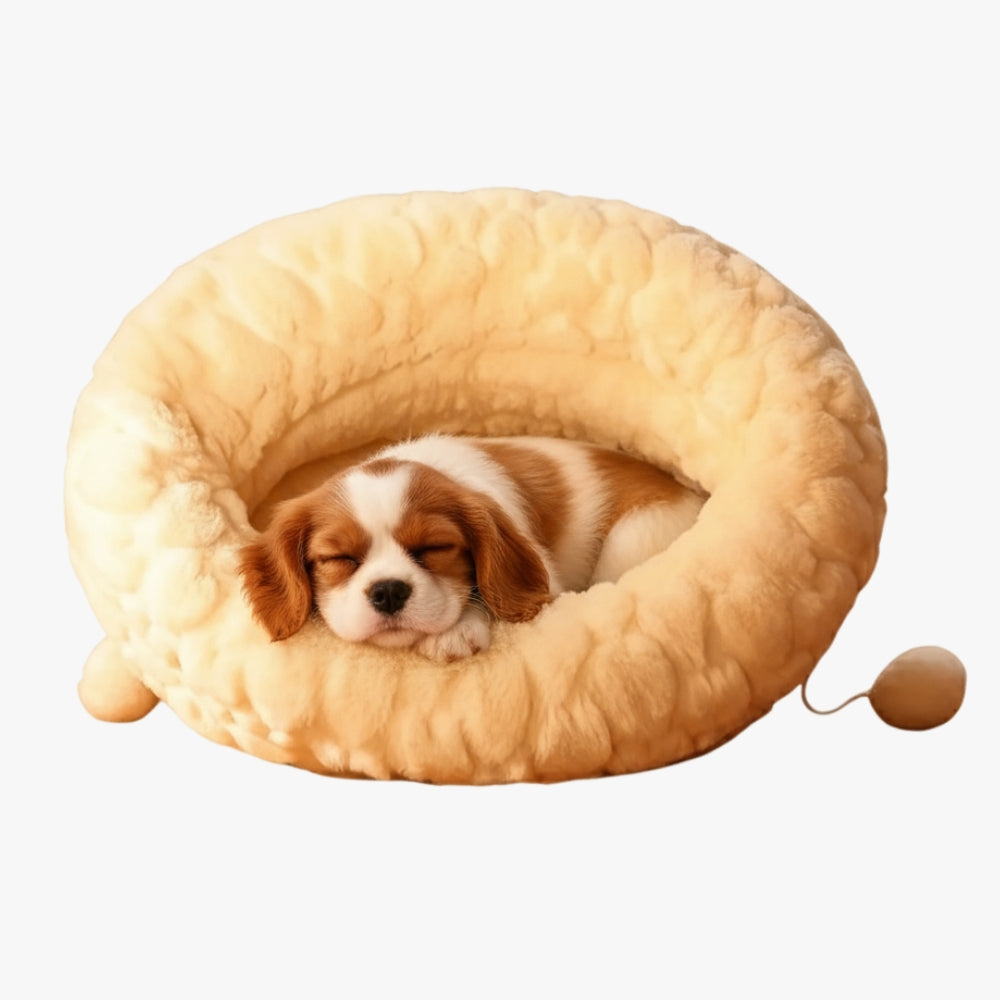 panier-chaussette-pour-chien-marron-face