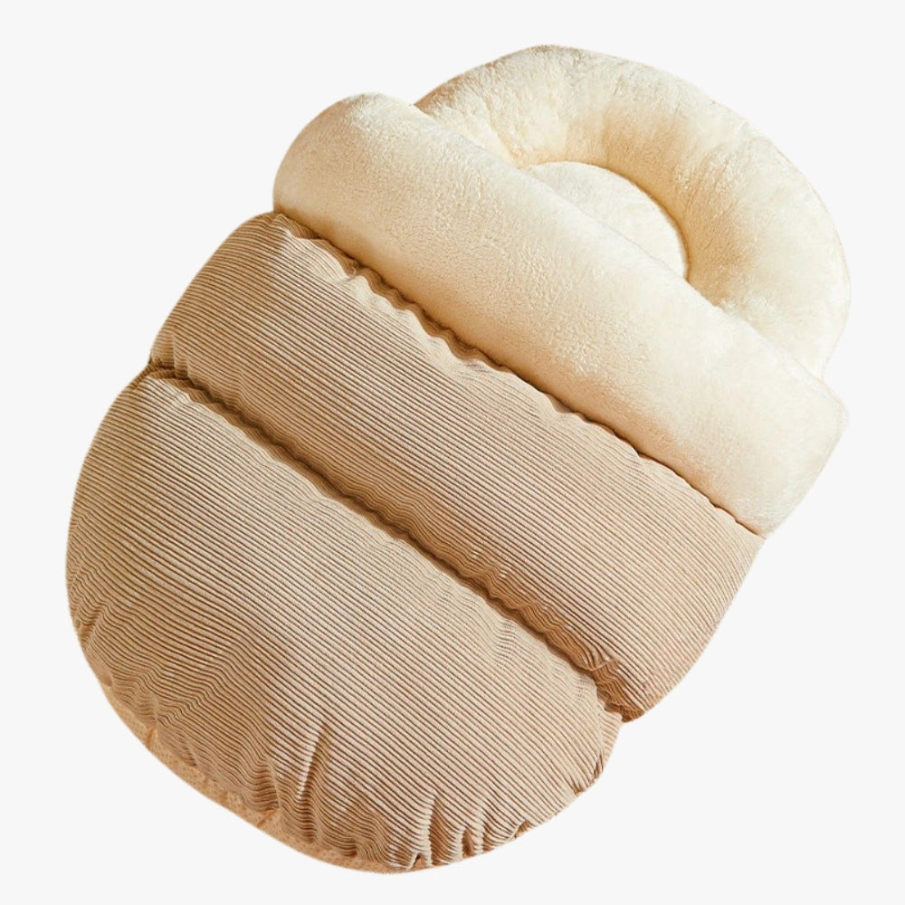 panier-chausson-pour-chien-beige-dessus