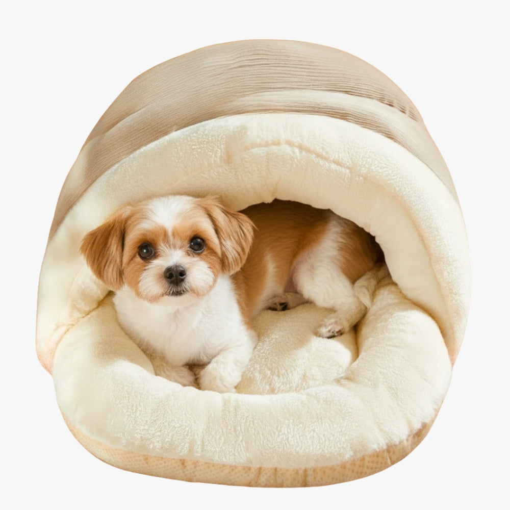 panier-chausson-pour-chien-beige-face