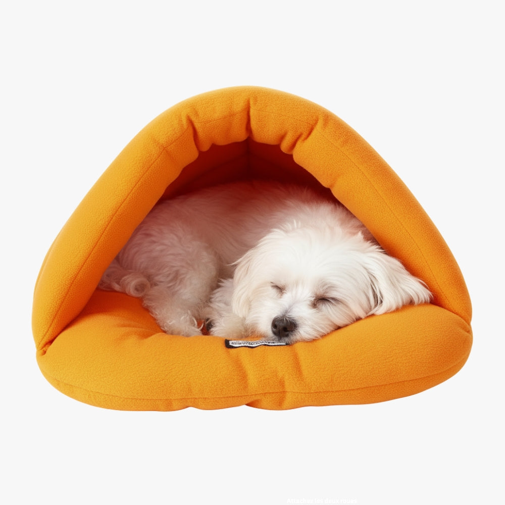 panier-chausson-pour-petit-chien-orange-devant