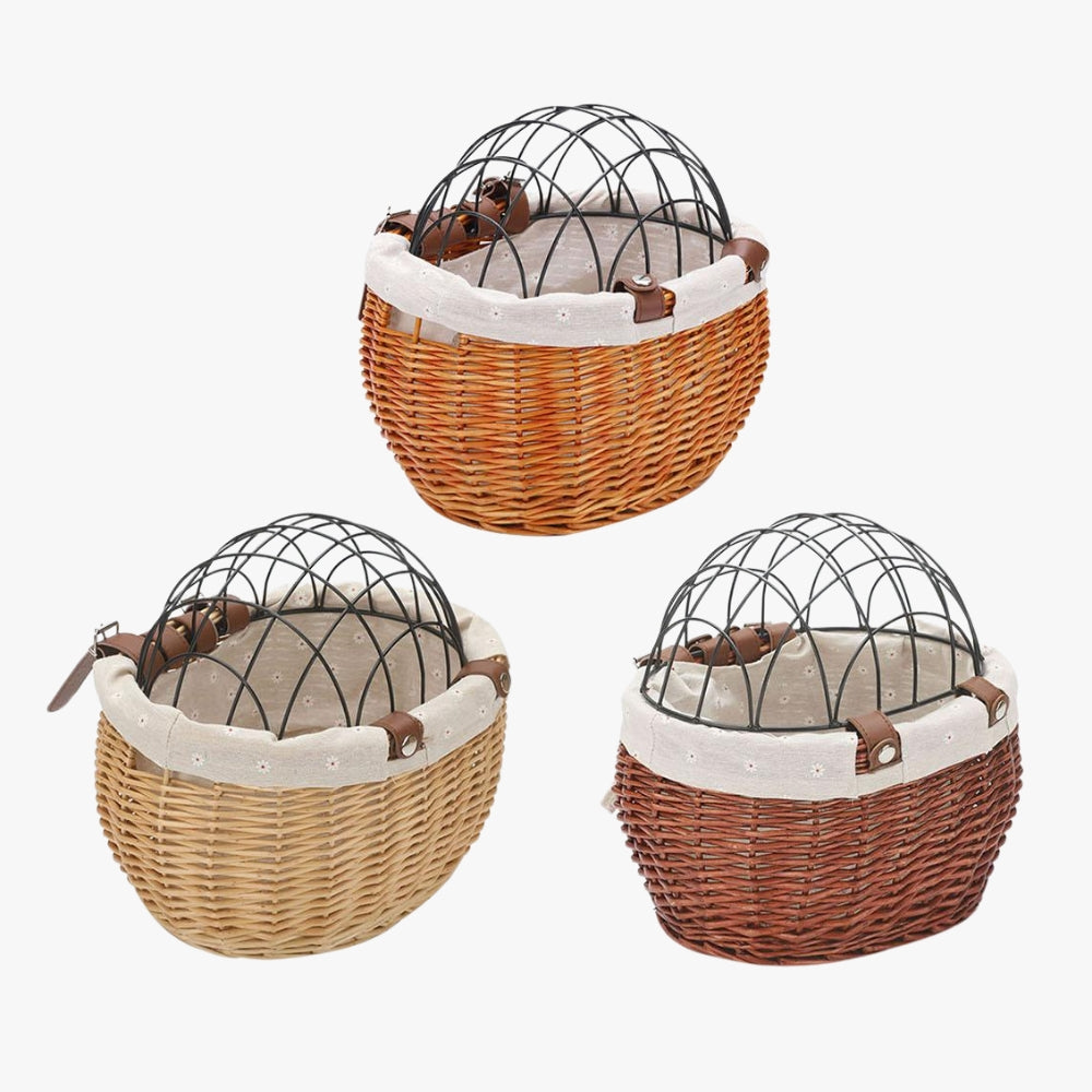 panier-de-velo-pour-chien-en-rotin-tressés