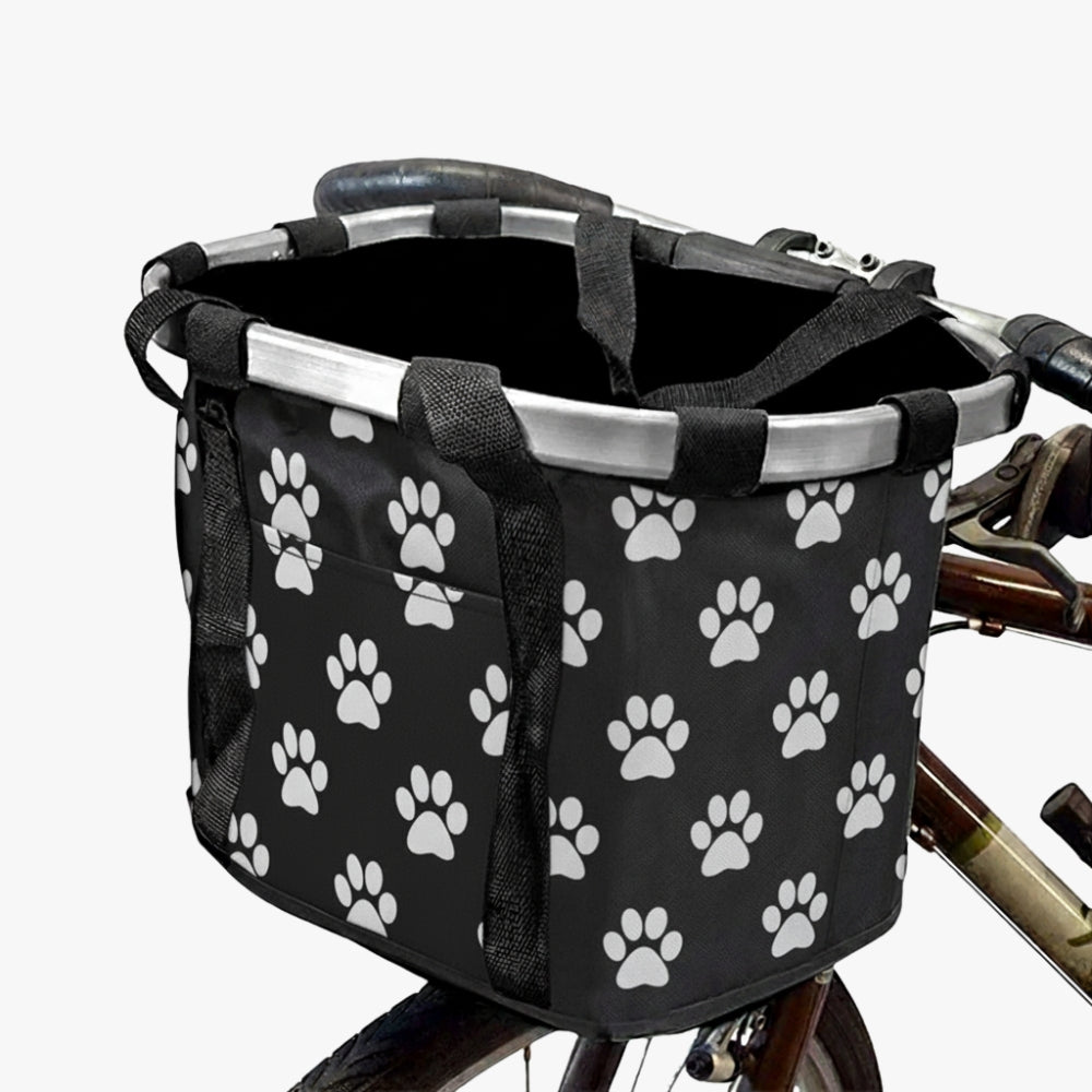 panier-de-velo-pour-chien-noir-motif-pattes-guidon