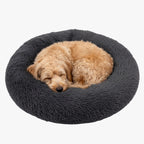 panier-donut-pour-chien-gris-fonce