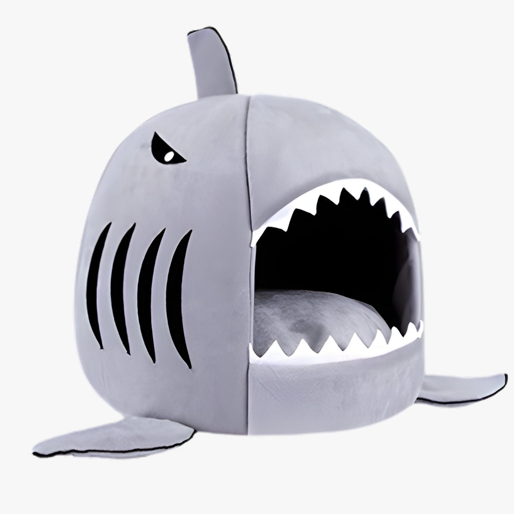 panier-igloo-pour-chien-requin-gris