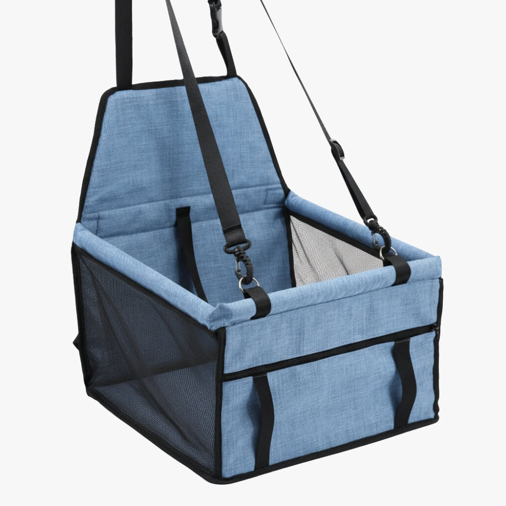 panier-pour-chien-bleu-pour-voiture