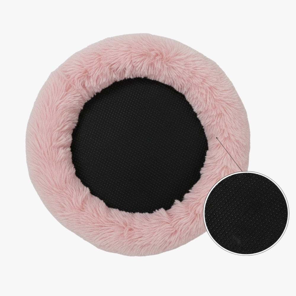 panier-pour-chien-chausson-a-fourrure-rose-antiderapant