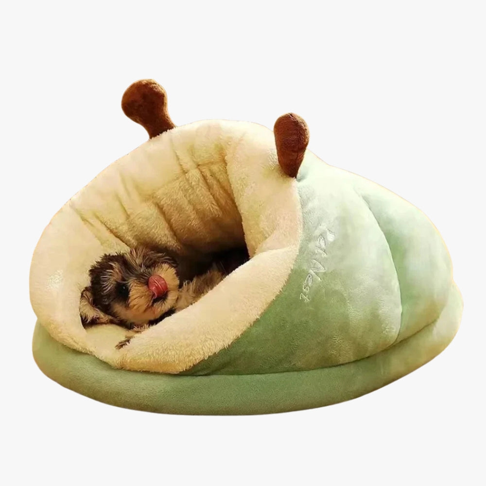panier-pour-chien-chausson-avec-bois-de-renne-vert