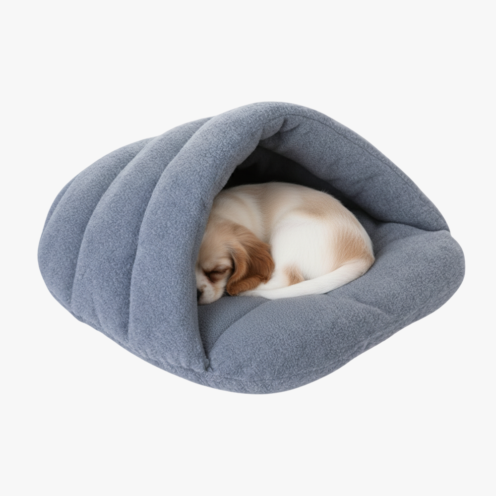 panier-pour-chien-chausson-gris