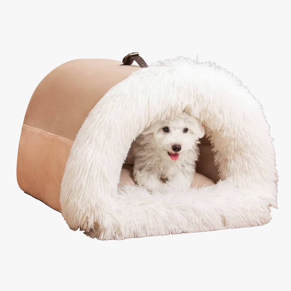 panier-pour-chien-couvert-a-fourrure-beige