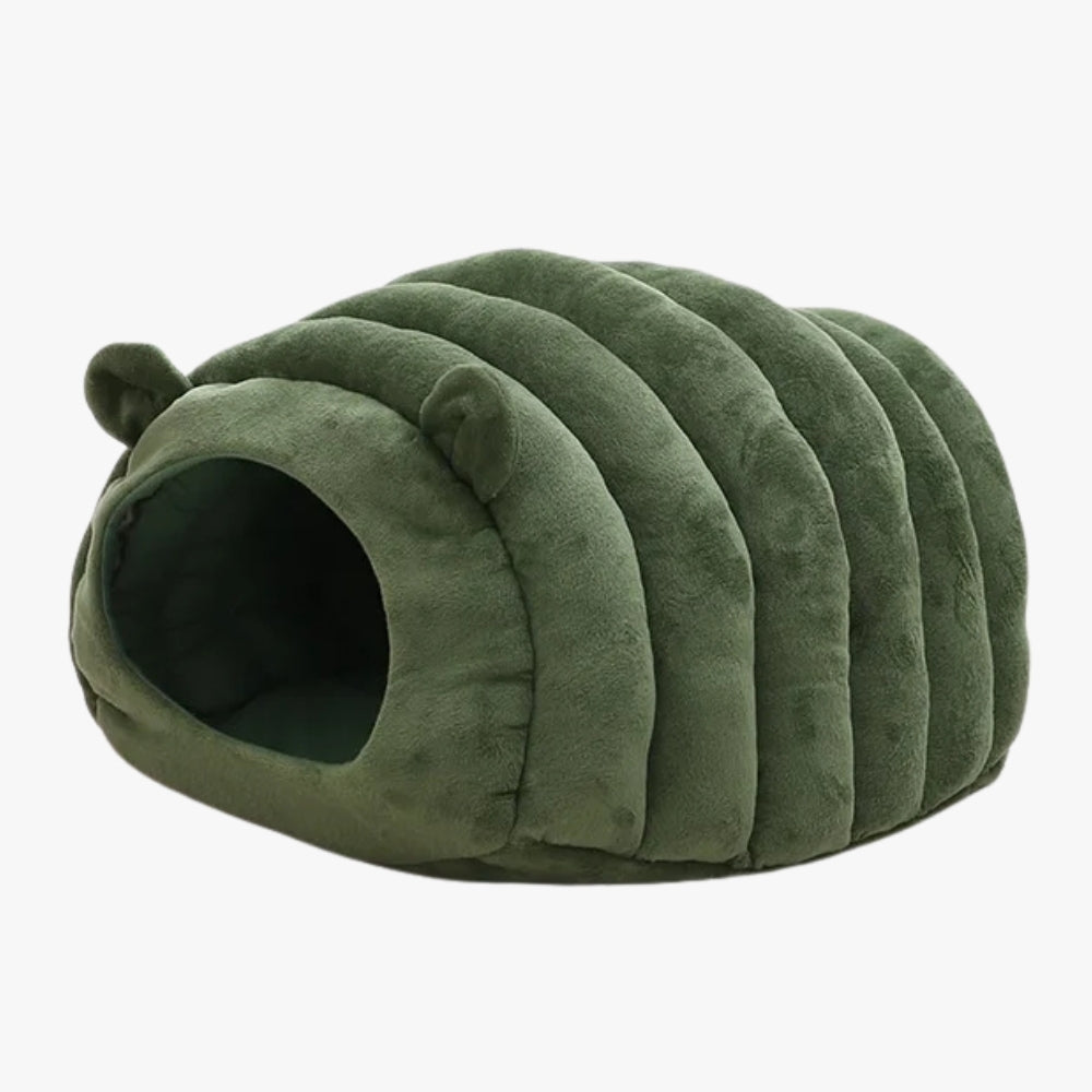 panier-pour-chien-couvert-chenille-vert-cote