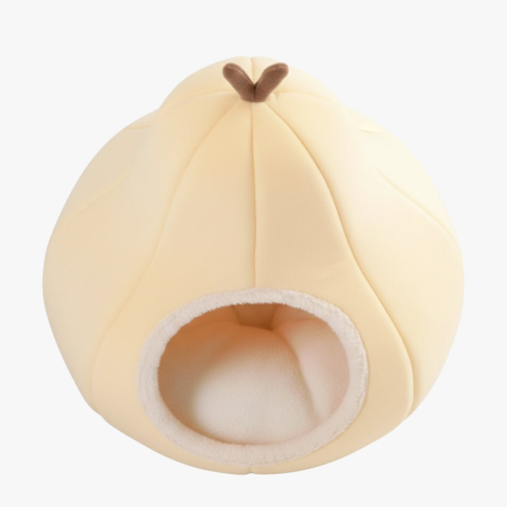 panier-pour-chien-couvert-en-forme-de-poire-jaune-dessus