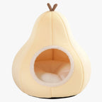 panier-pour-chien-couvert-en-forme-de-poire-jaune-face