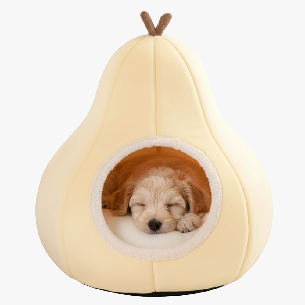 panier-pour-chien-couvert-en-forme-de-poire-jaune