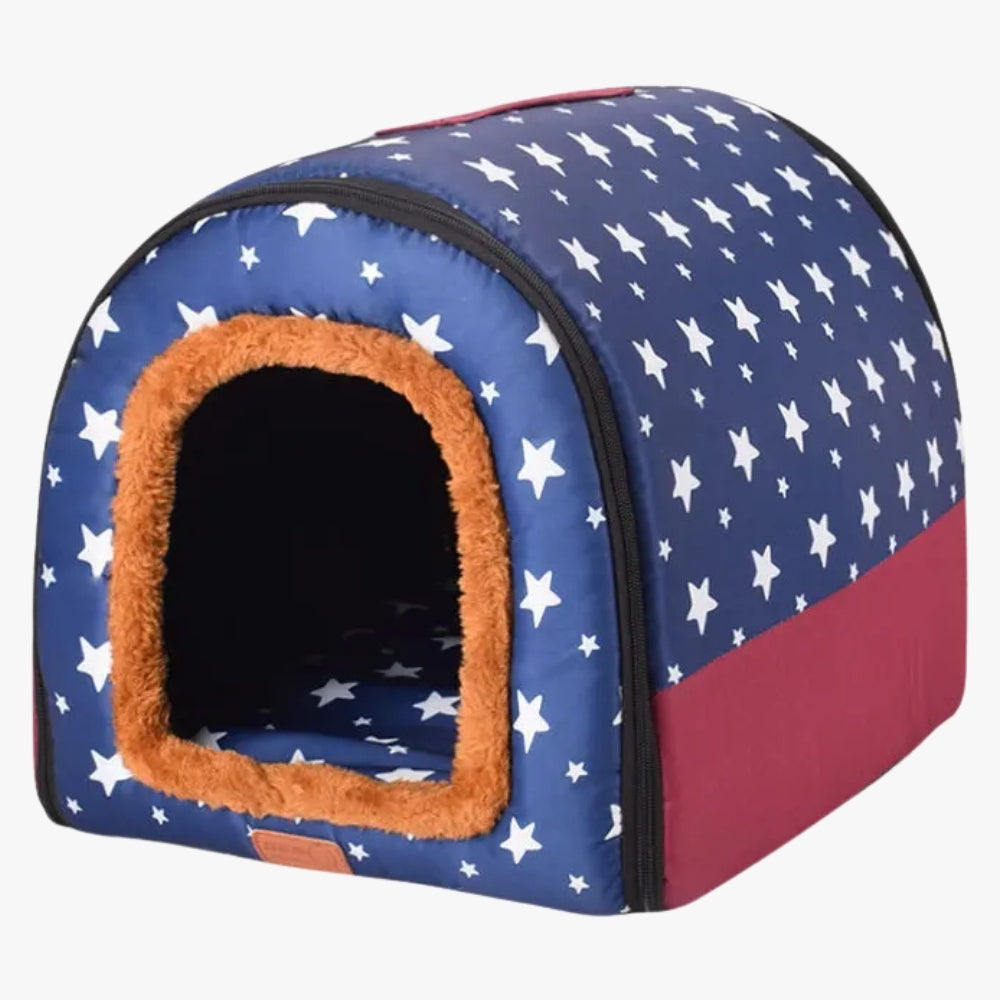 panier-pour-chien-couvert-etoile-vide