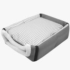 panier-pour-chien-couvert-gris-plie