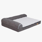 panier-pour-chien-dangle-orthopedique-gris-vide