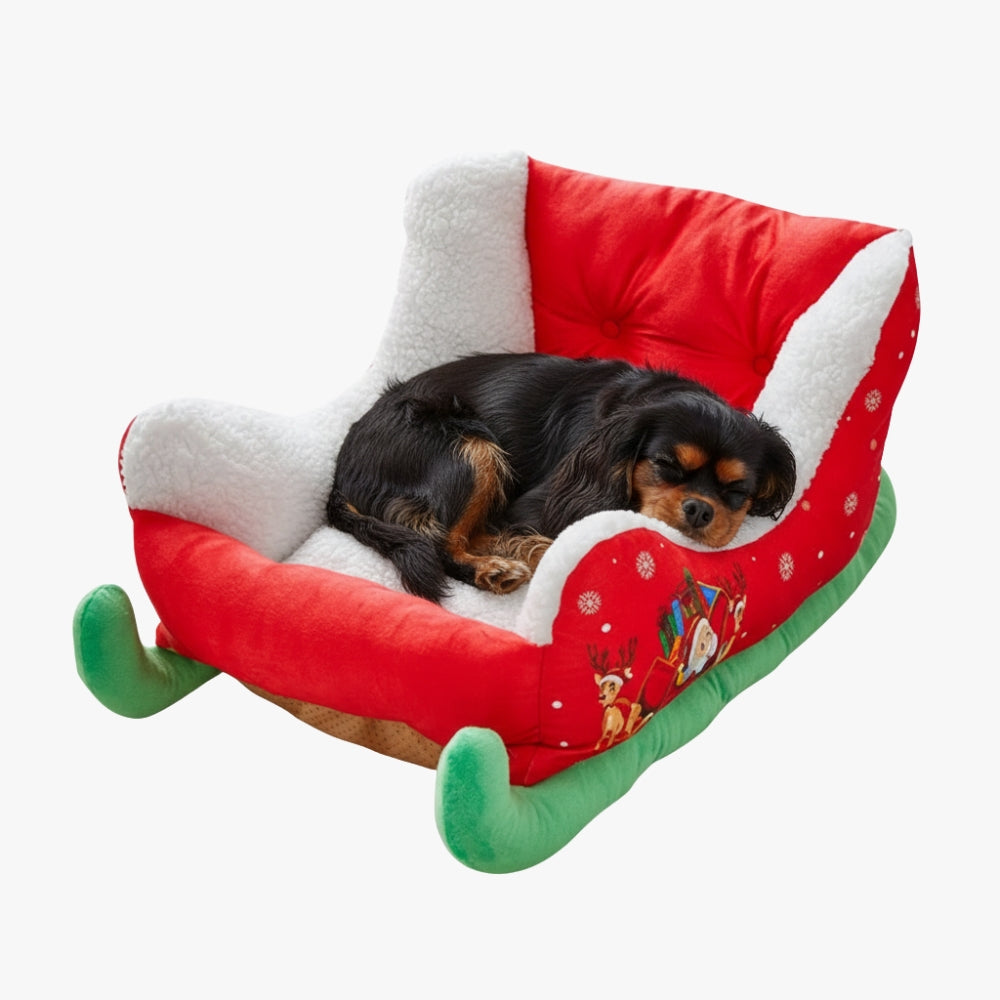 panier-pour-chien-de-noel-traineau