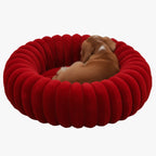 panier-pour-chien-donut-moelleux-rouge-dos