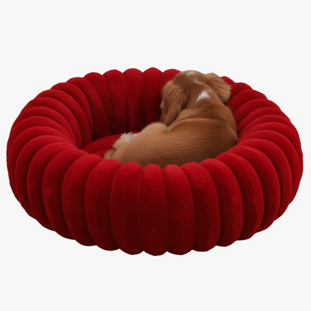 panier-pour-chien-donut-moelleux-rouge-dos