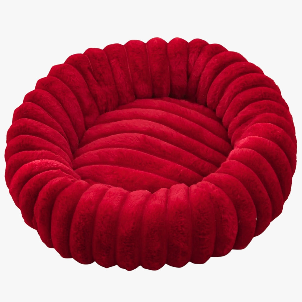 panier-pour-chien-donut-moelleux-rouge-interieur