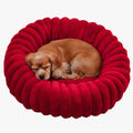 panier-pour-chien-donut-moelleux-rouge