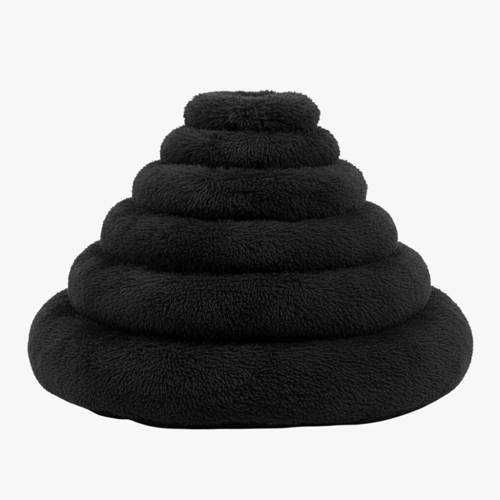 panier-pour-chien-donut-noir-pile