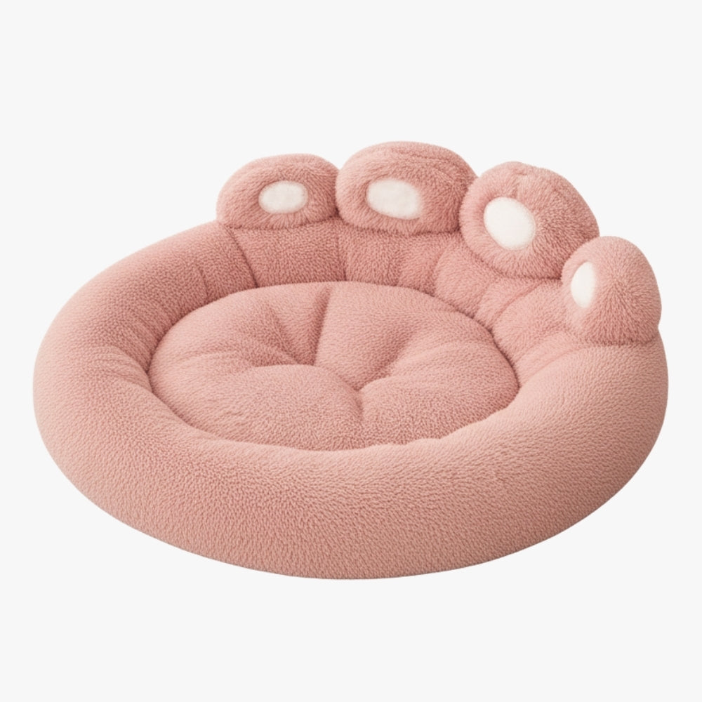 panier-pour-chien-en-forme-de-patte-rose-cote