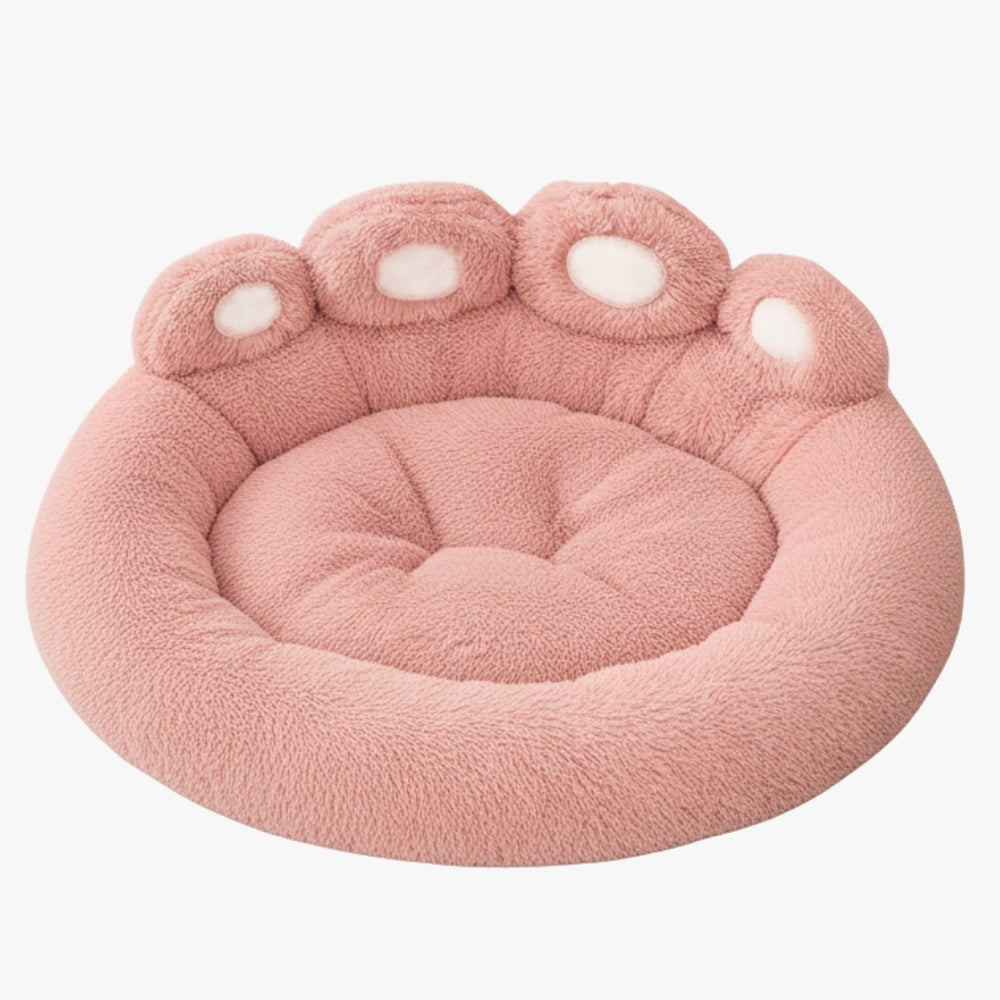 panier-pour-chien-en-forme-de-patte-rose-dessus