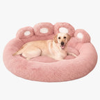 panier-pour-chien-en-forme-de-patte-rose-face